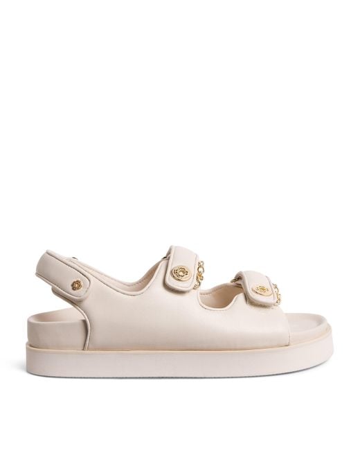 Maje Natural Faux Leather Clover Sandals