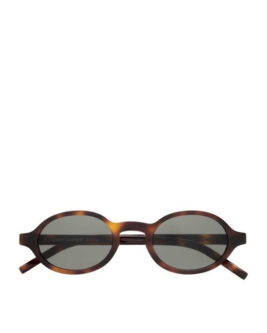 Saint Laurent Black Acetate Sl M161 Oval Sunglasses