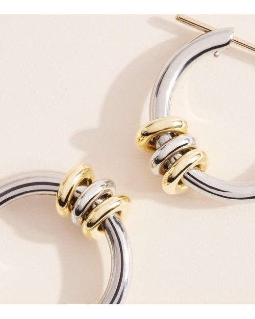 Spinelli Kilcollin Natural Sterling And Ara Core Hoop Earrings