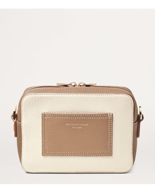 Aspinal Brown Leather 'A' Camera Bag