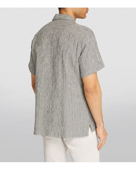 Oliver Spencer Gray Stretch-cotton Striped Shirt for men
