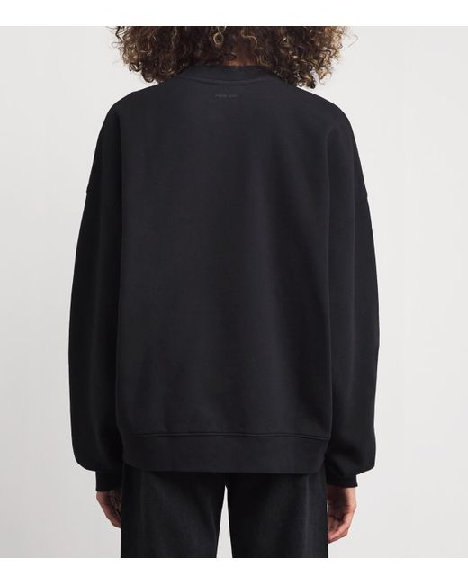 Anine Bing Black Oversized Miles Letterman Sweatshirt