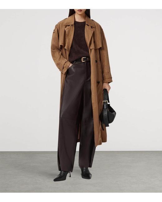 AllSaints Brown Linnie Trench Coat