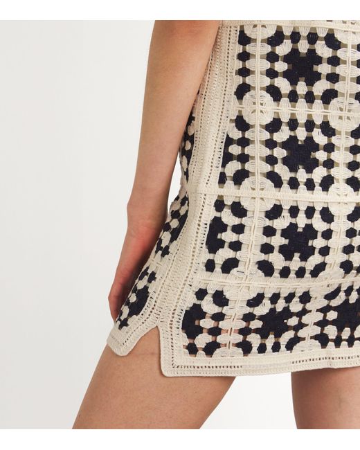 FRAME White Crochet Mini Dress