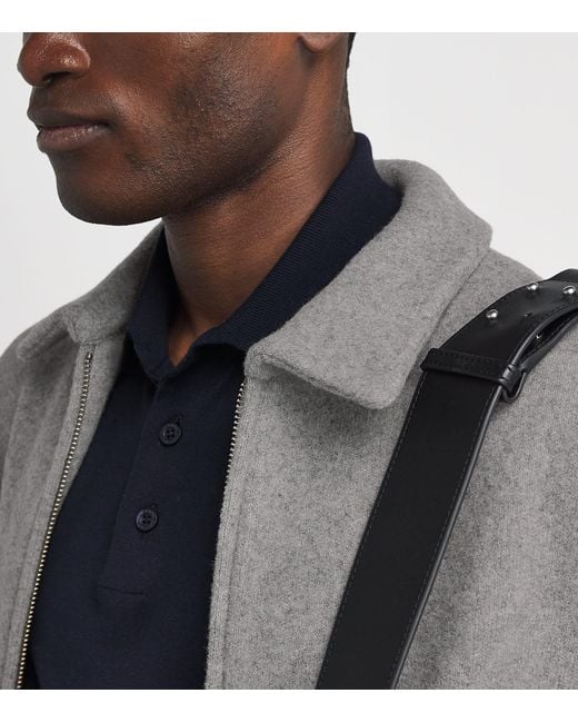 Barena Gray Wool-Blend Zip-Up Cardigan for men