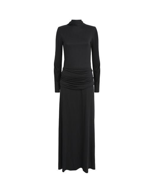 Voranida Black High-Neck Mols Maxi Dress