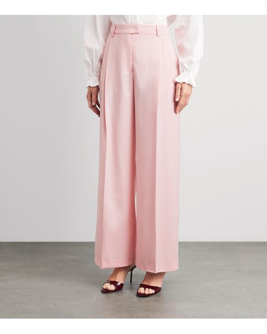 LaDoubleJ Pink Virgin Wool Straight Trousers