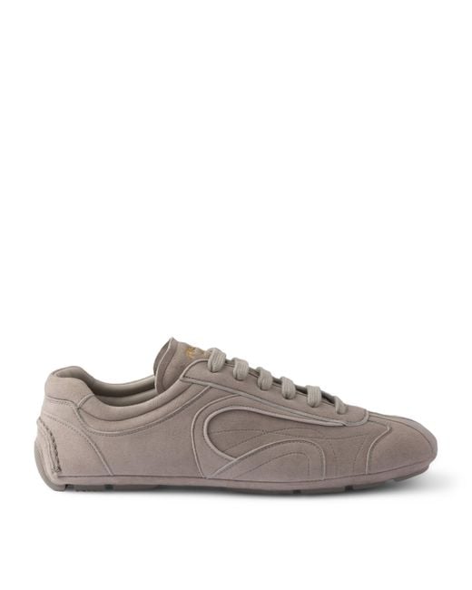 Prada Gray Suede Montecarlo Re-Edition 2005 Sneakers for men