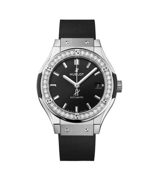 Hublot Gray Titanium And Diamond Classic Fusion Watch