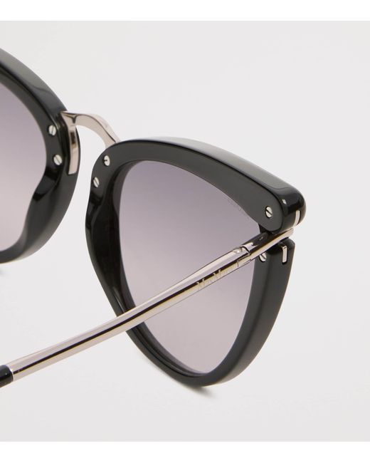 Max Mara Brown Acetate Butterfly Sunglasses