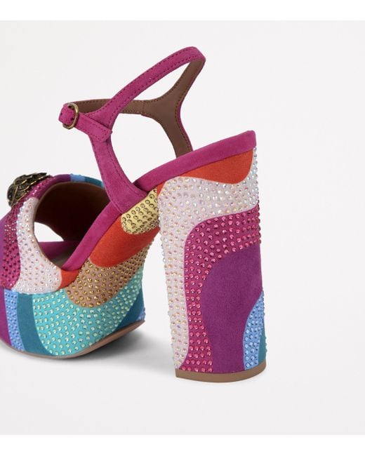 Kurt Geiger Pink Kensington Platform Sandals