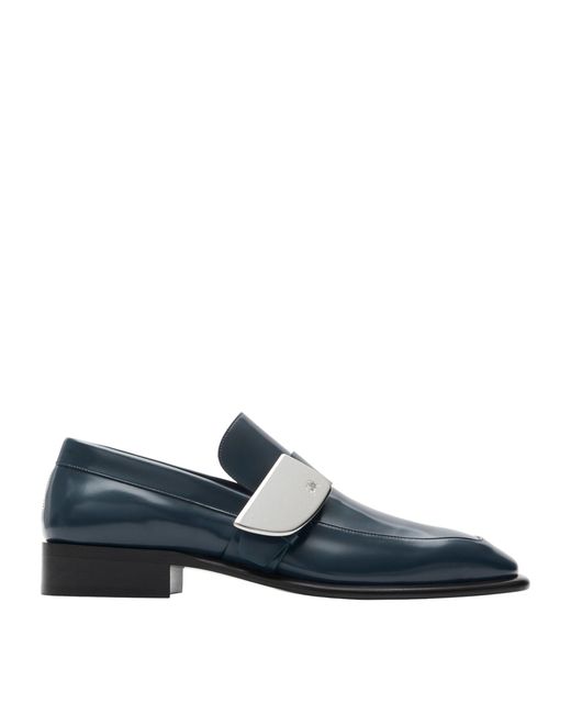 Burberry Blue Leather Shield Loafers for men