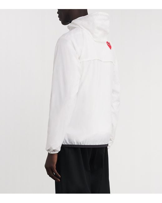 COMME DES GARÇONS PLAY White X K-Way Nylon Jacket for men