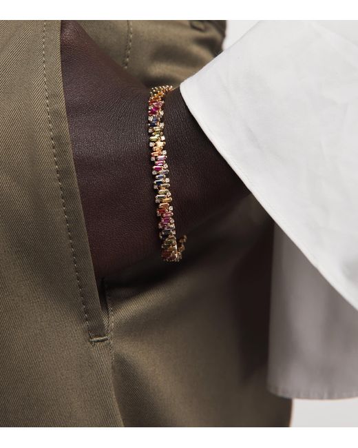 Suzanne Kalan Pink And Sapphire Shimmer Tennis Bracelet