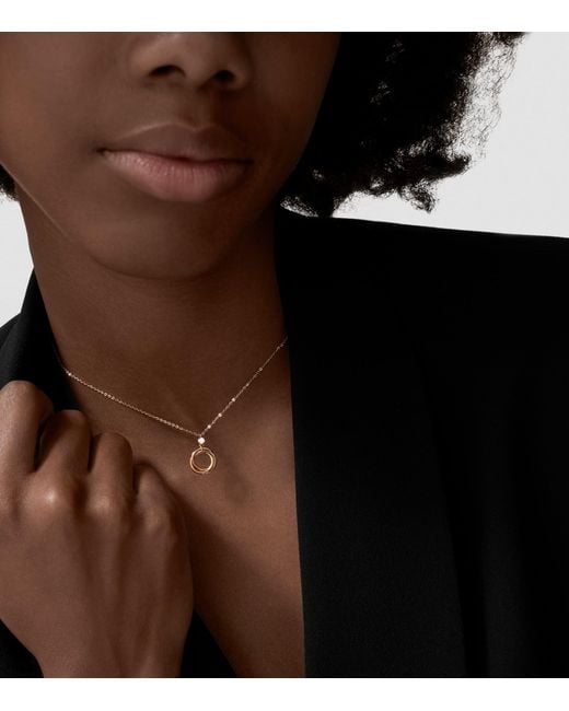 Cartier Metallic Mixed And Diamond Trinity Necklace