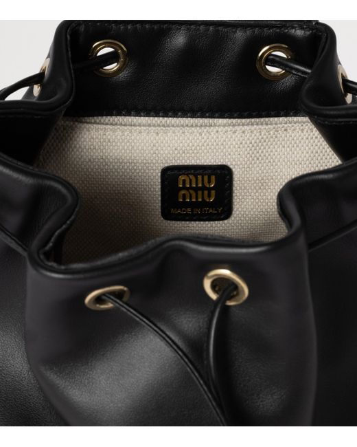 Miu Miu Black Leather Backpack