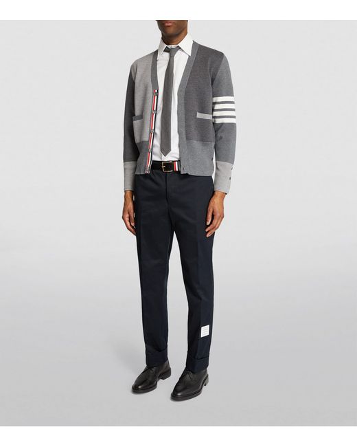Thom Browne Black Leather Tricolour Belt for men