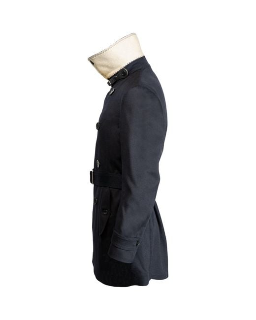 Alan Scott Black Cashmere-Blend Trench Coat for men