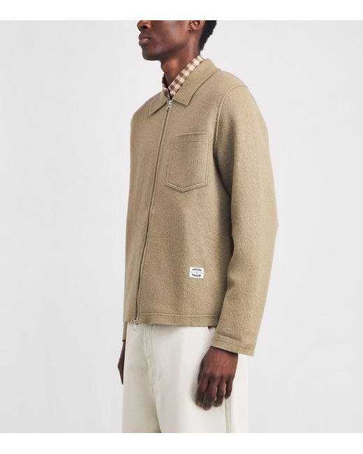 Samsøe & Samsøe Green Wool Hannes Overshirt for men