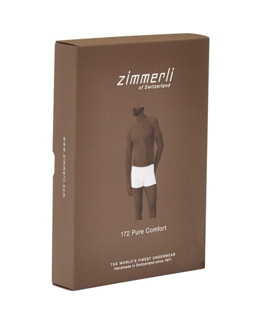 Zimmerli of Switzerland White 172 Pure Comfort Trunks for men