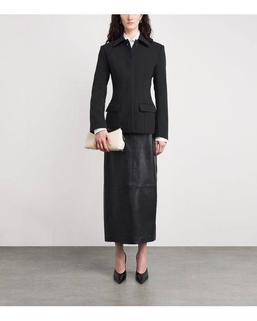 Totême  Black Cinched Collared Jacket