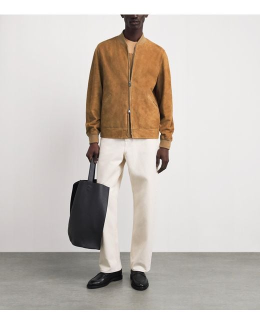 Valstar Brown Suede Evans Bomber Jacket for men