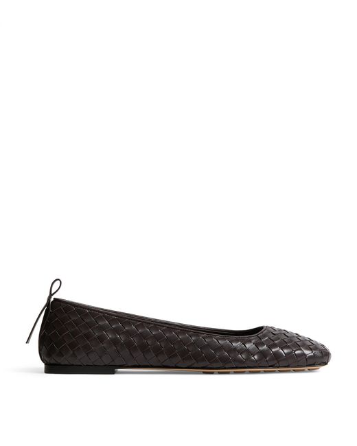 Bottega Veneta Black Lambskin Charlotte Ballet Flats
