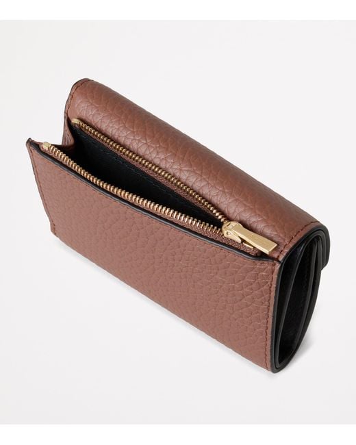 Mulberry Brown Leather Folded Multi-Card Wallet