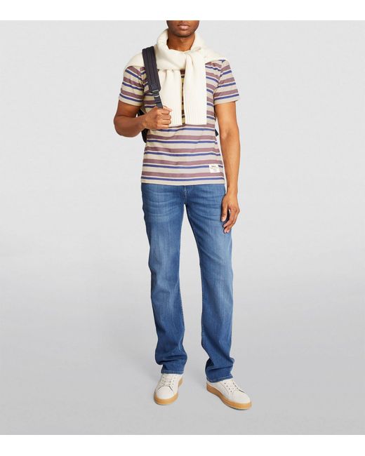 Barbour White Striped Whitwell T-shirt for men