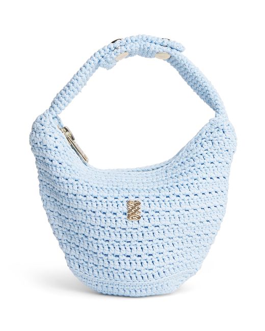Sandro Blue Crochet Mini Bag