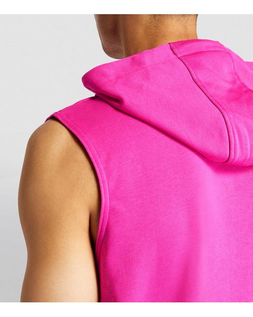 Under armour project rock pink sleeveless hoodie hotsell
