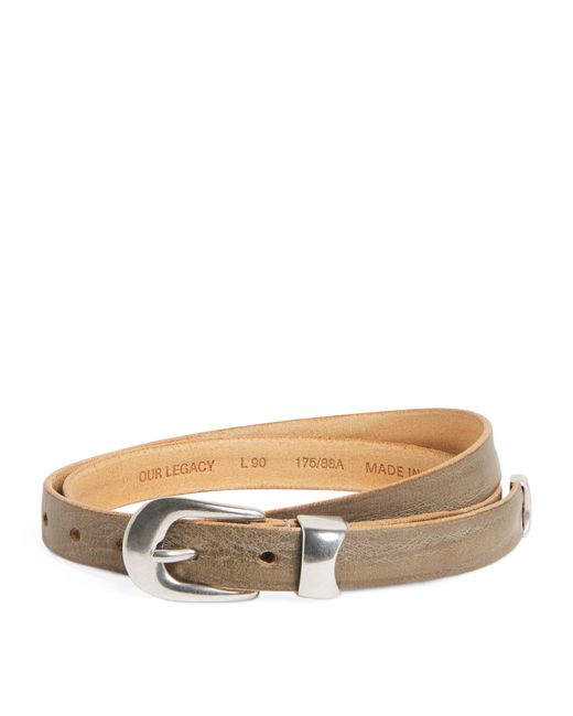 Our Legacy Natural Leather Antiqued Belt for men