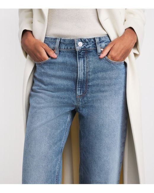 PAIGE Blue Stevie High-Rise Straight Jeans