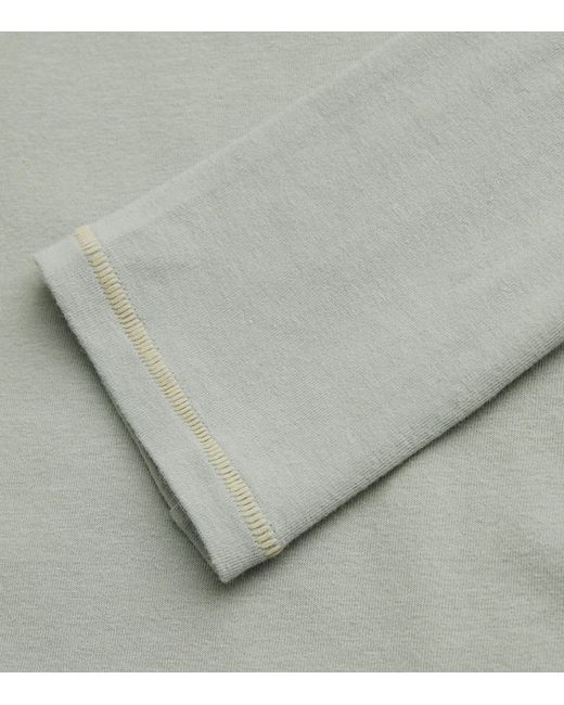 Skims Gray Cotton-blend Long-sleeved T-shirt