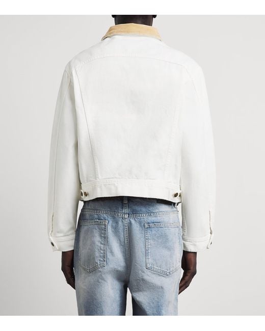 CHERRY LA White Denim Trucker Jacket for men
