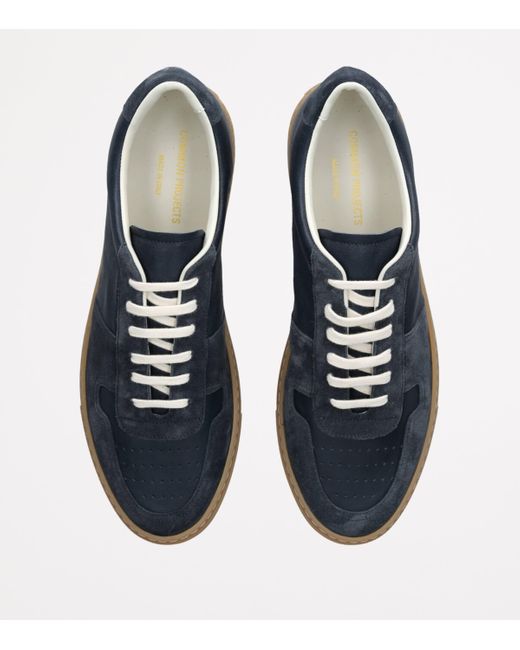 Common Projects Blue Leather And Suede Bball Sneakers for men