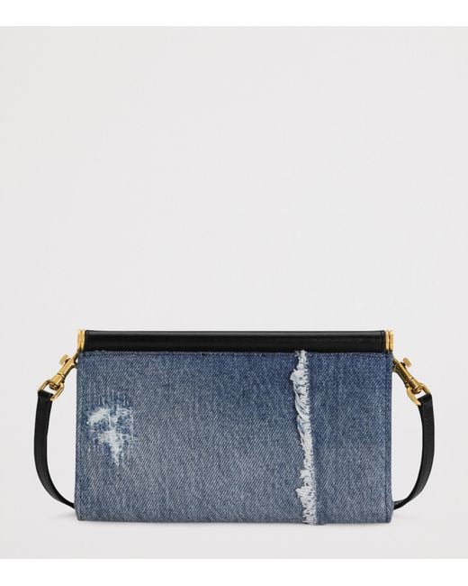 Dolce & Gabbana Blue Denim Embellished Mini Bag