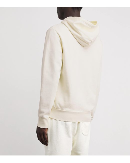 Polo Ralph Lauren White Cotton Loopback Fleece Zip-Up Hoodie for men
