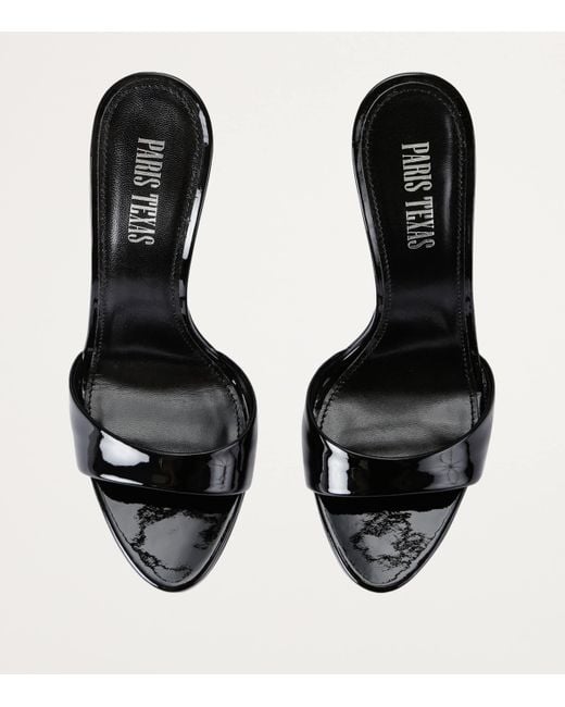 Paris Texas Black Patent Leather Lidia Mules 105