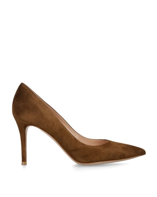 Gianvito Rossi Brown Suede Gianvito Pumps 85