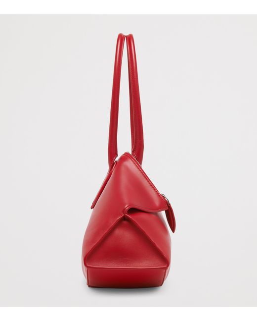 McQueen Red Leather Manta Shoulder Bag