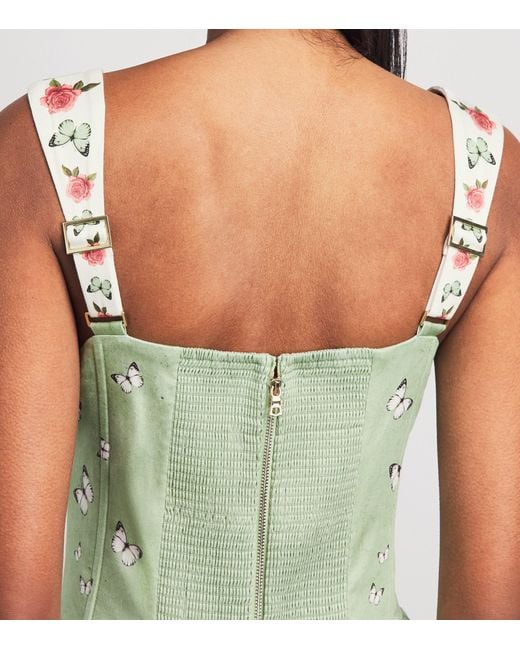 Alice + Olivia Green Butterfly Guinevere Maxi Dress
