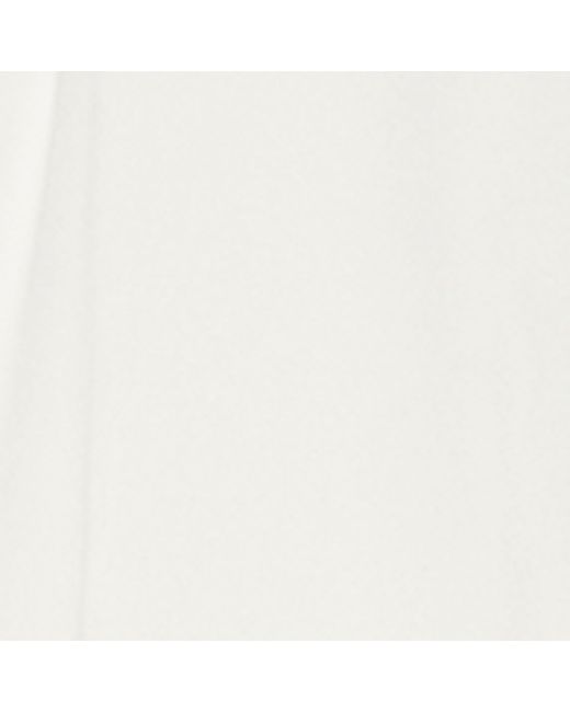 Brunello Cucinelli White Silk Pleated Trousers for men