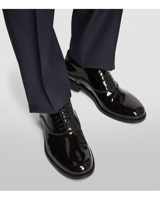 Giorgio Armani Black Venice Derby Shoes for men