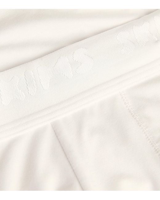 Skims White Stretch-Jersey Boxer Briefs for men