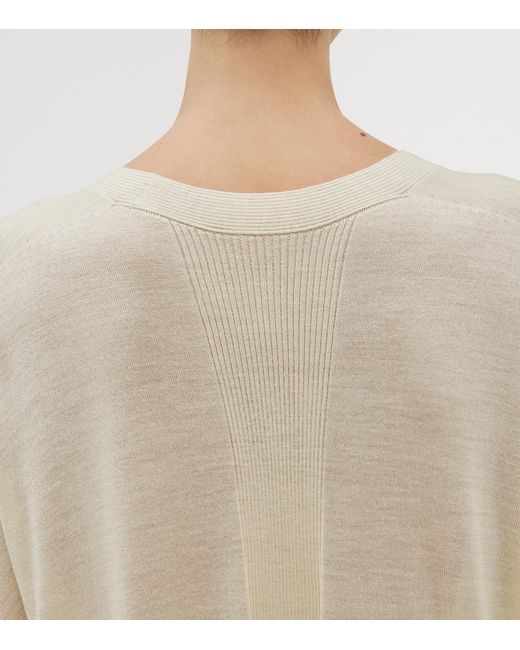 Shelep Natural Merino-Silk V-Neck Kaftan