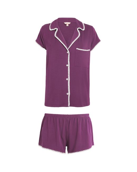 Eberjey Purple Short-Sleeve Frida Pyjama Set