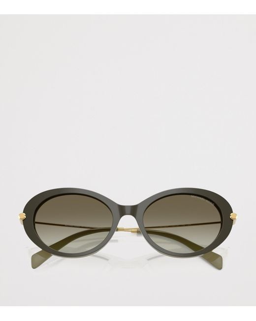 Michael Kors Gray Rockaway Oval Sunglasses