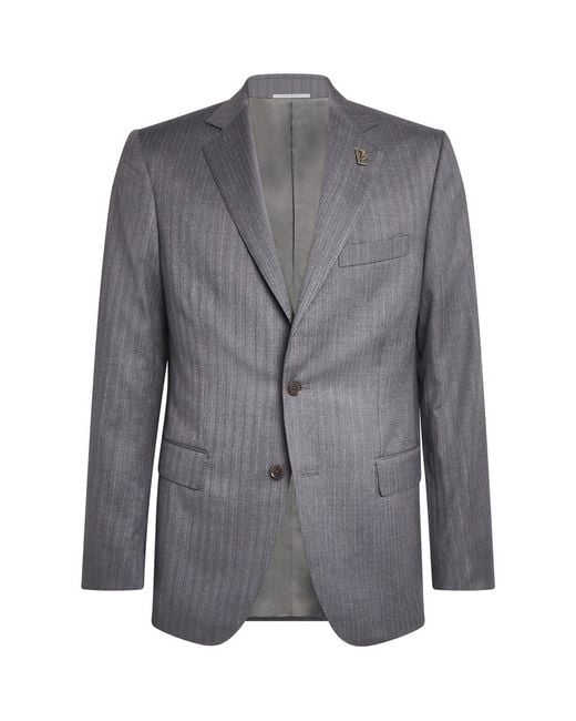 Pal Zileri Gray Wool-Blend Blazer for men