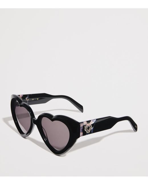 Maje Brown Heart-Shaped Sunglasses